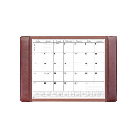 DACASSO Mocha Leather Desk Pad w/ 2022 Calendar Insert, 25.5 x 17.25 PR-3040